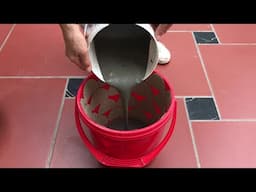 How i use plastic crate to create unique beautiful cement plant pots
