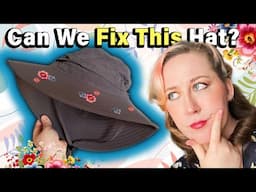 Can We Rescue This Hat with Embroidery? 🌼 Live DIY Fix!