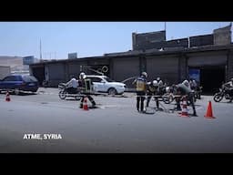 Unidentified drones have killed several people in two different strikes in Idlib countryside