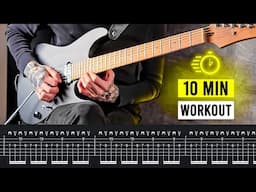 10 MIN PICKING CONTROL WORKOUT - string skipping, timing, alternate picking & more