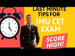 LAST MINUTE TIPS FOR IMU CET EXAM | AJAY KHATI
