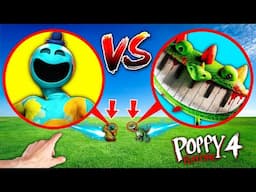 DRONE CATCHES DOEY THE DOUGHMAN & PIANOSAURUS FROM POPPY PLAYTIME CHAPTER 4 AT THEME PARK!
