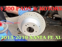 Hyundai Santa Fe XL Rear Brake Pad And Rotor Replacement