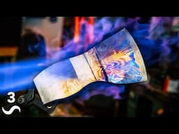 Titanium Damascus Axe - Part 3
