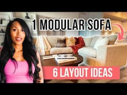 styling a modular L sectional sofa + Living Room Makeover
