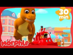 DINOSAUR EXCAVATOR RACE?! | Morphle Creative & Imaginative Animal Cartoons for Kids