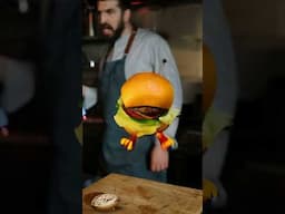 Little Runaway Burger #cooking #shorts #burger #funnyshorts
