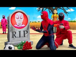 Spider-Man Red Survived Squid Game To Save Spider-Girl..?? (Funny Live Action) - Follow Me
