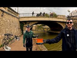On pêche à l'aimant dans le centre-ville avec nos aimants les plus puissants !