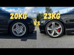 17" vs 18" wheel weight and acceleration E46
