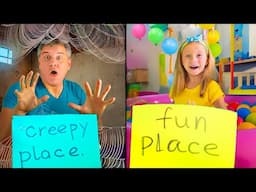 Nastya e papai exploram um novo desafio.Qual lugar você escolheria?