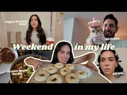 Weekend Vlog ✨ Spring Cleaning, Vegan Protein Bagels Recipe, & Oscar’s Birthday Party