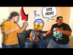 FIGHTING MY IMAGINARY FRIEND IN FRONT OF MY FIANCEE TO SEE HER REACTION! (HILARIOUS)