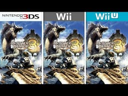 Monster Hunter 3 | 3DS vs Wii vs Wii U | Full Graphics Comparison