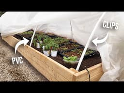 The $16 Greenhouse (Alternative) For Affordable Seed Starting | Low Tunnel for Raised Bed Gardening