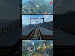 Chenab Bridge In Jammu and Kashmir on Chenab River #chenabrailbridge #chenabrailwaybridge
