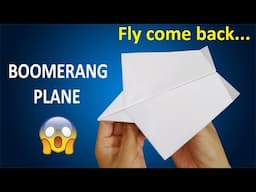 How to Make a BOOMERANG Paper Airplane @paperplaneschannel1111