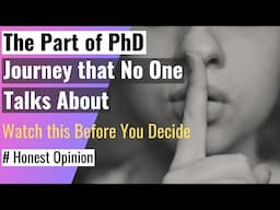 Harsh Reality of PhD Life in INDIA 2022-23 | Honest Opinion and Removing Misconceptions