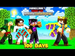 100 Days But YOU CAN MAKE CUSTOM ELYTRA In Hardcore Minecraft 😰