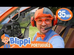 Blippi Aprende Sobre Helicópteros! | Melhores Episódios do Blippi! | Vídeos Educativos para Crianças