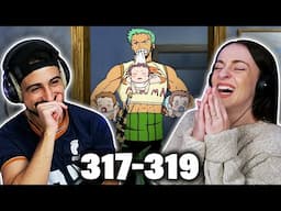 CROP TOP ZORO! 🤣 *ONE PIECE* Episodes 317-319 REACTIONS!