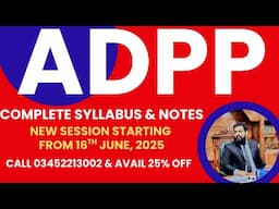 ADPP, BPS # 17, A SMALL DISCUSSION ABOUT SYLLABUS & UPCOMING POSTS OF ADPP, DDPP, DPG