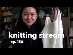 nothing planned, maybe weave in ends, maybe finish a button band idk // knitting stream #186