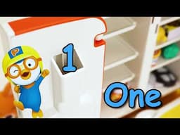 Grocery Food Items and Numbers - Pororo Fridge and Vending Machine Toys