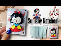 Cute Squishy Notebook 📔😍 | DIY Mini Squishy Kawaii Diary | Snow-White Squishy Book
