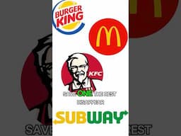 🍔Which restaurant are you saving???🍔 #shorts #challenge #fastfood #mcdonalds