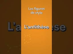 ⚖️ L’antithèse : une figure de style qui oppose deux idées contraires dans une même phrase.