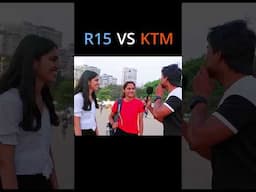 Which is better bike , R15  VS KTM , GIRLS CHOICE,  OF BEST BIKE, #R15 #KTM #bikelovers #rider