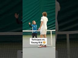 POV: Tsitsipas crashes your tennis practice 🎾😲