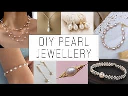 DIY Pearl Jewelry Tutorial || Pearl necklace, bracelet and earrings ideas