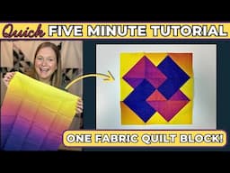 Sew a ONE FABRIC Quilt Block