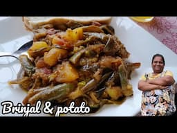 Mouth watering veg meal you must try! Brinjal with potato recipe.