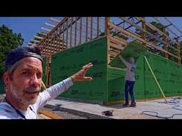 Solo DIY Zip System Install on Pole Barn House / Not So TINY HOUSE