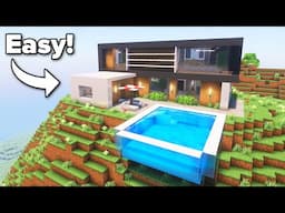 Minecraft: How to Build a Modern House with Pool | Tutorial🏠