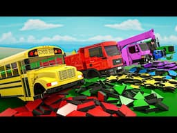 Baby Shark + Wheels On the Bus song + Bingo | @SquareWheelsTV-xy1vg Baby Nursery Rhymes & Kids Songs