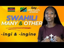 Swahili Grammar: many and other (-ingi and -ingine)