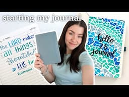JOURNAL SET UP🩵 | starting my 28th journal (cover page & journal with me!)