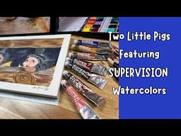 Two Little Pigs Featuring SUPERVISION Watercolors | Coupon In Description