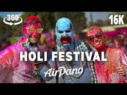 Holi Festival, India. 360° video in 16K