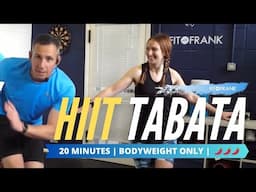 20 minute Bodyweight Tabata HIIT Workout | Advanced | 🌶️🌶️🌶️