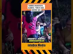 anak ini tak terima bapaknyan menari dengan wanita lain