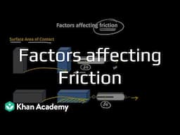 Factors affection Friction | Middle School Science | Khan Academy