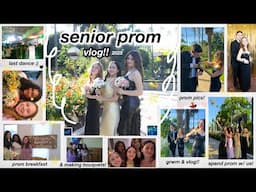 SENIOR PROM 2025 | grwm + vlog of prom breakfast, taking pictures, pre-prom, and our last dance :)