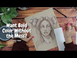 Want Bold, Vibrant Sketches Without Water?#portraitdrawing