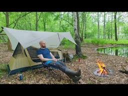 Relaxing URBAN STEALTH Camp | This Secret Pond is a Hidden Oasis at the Edge of the City