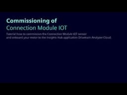 Commissioning of Connection Module IOT